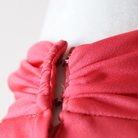 Vintage Edwardian style coral maxi dress - Picture 7 of 8